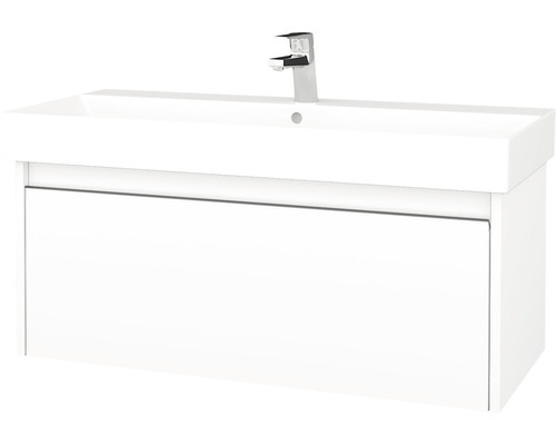 Koupelnová skříňka s umyvadlem Dřevojas Bono 96x39 cm bílá umyvadlo Glance 277680