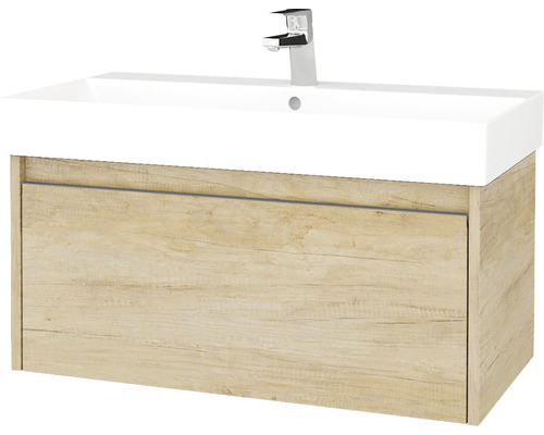Koupelnová skříňka s umyvadlem Bono 81x39 cm Nebraska umyvadlo Glance 277581 Umyvadlo se skříňkou v dřevěném designu a umyvadlem