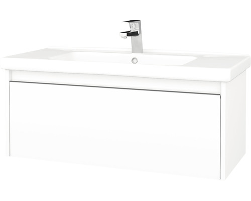 Koupelnová skříňka s umyvadlem Bono 96x39 cm bílá umyvadlo Harmonia 204211 Umyvadlo se skříňkou a baterií