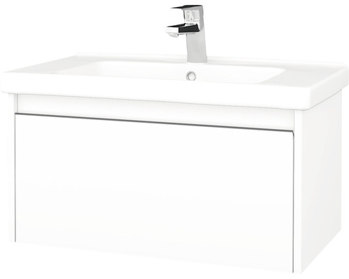 Koupelnová skříňka s umyvadlem Bono 76x39 cm bílá umyvadlo Harmonia 204129 Umyvadlová skříňka s umyvadlem a baterií