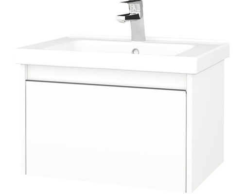 Koupelnová skříňka s umyvadlem Dřevojas Bono 61x39 cm bílá umyvadlo Harmonia 204037