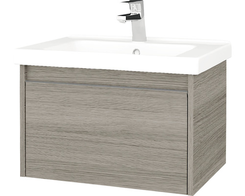 Koupelnová skříňka s umyvadlem Bono 61x39 cm Cafe umyvadlo Harmonia 203979 Skříňka pod umyvadlo s jednou zásuvkou a armaturou