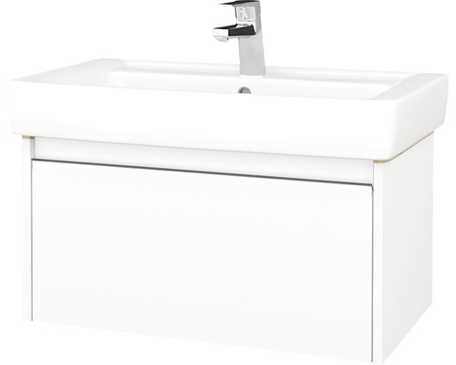 Koupelnová skříňka s umyvadlem Dřevojas Bono 74,5x39 cm bílá matná umyvadlo Q 203429