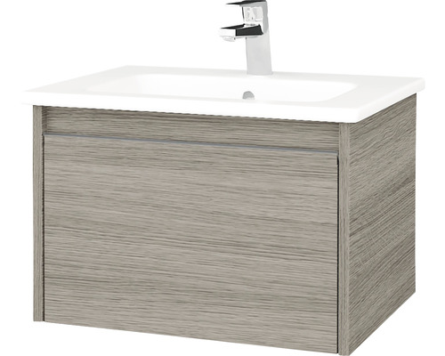 Koupelnová skříňka s umyvadlem Bono 57x39 cm Cafe umyvadlo Euphoria 203436 Skříňka pod umyvadlo s umyvadlem a baterií