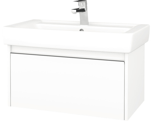 Koupelnová skříňka s umyvadlem Dřevojas Bono 74,5x39 cm bílá umyvadlo Q 203405