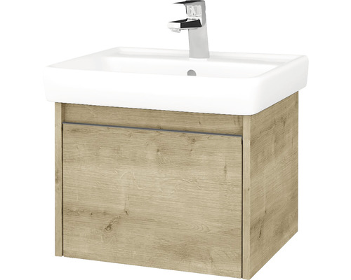 Koupelnová skříňka s umyvadlem Bono 49,5x39 cm Arlington umyvadlo Q 203085 Umyvadlo se skříňkou v dřevěném designu