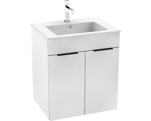 Koupelnová skříňka s umyvadlem Jika CUBE bílá 540 x 442 x 607 mm H4536111763001 Skříňka pod umyvadlo s umyvadlem a vodovodní baterií