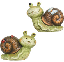 Dvě plastové figurky šneků do zahrady