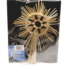 Slaměná hvězda, vánoční dekorace v obalu