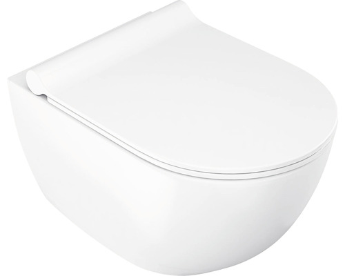 Závěsné WC set se záchodovým prkénkem RAVAK Chrome bez splachovacího kruhu bílá X01730