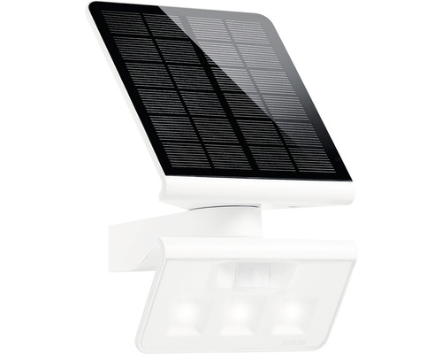 LED solární nástěnné osvětlení Steinel XSolar L-S ONE IP44 1,2 W 140 lm 3000 K bílé se senzorem pohybu Solární reflektor se třemi LED světly a solárním panelem