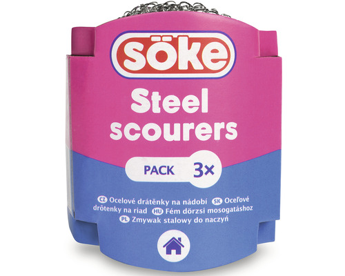 Söke ocelové drátěnky, balení po třech