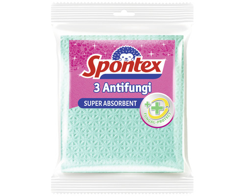 Balení tří univerzálních utěrek Spontex Antifungi, super absorpční