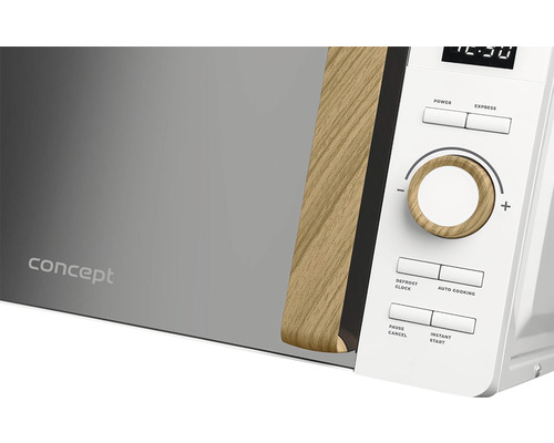 Mikrovlnná trouba s ovládacím panelem a otočným ovladačem