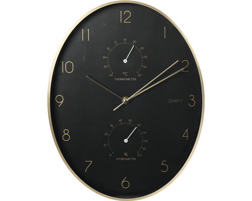 Nástěnné hodiny 35x27x4,2 cm hliník/černá