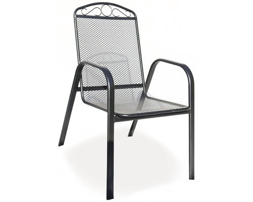 Kovová zahradní židle s područkami