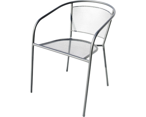 Kovová židle s područkami a síťovaným vzorem