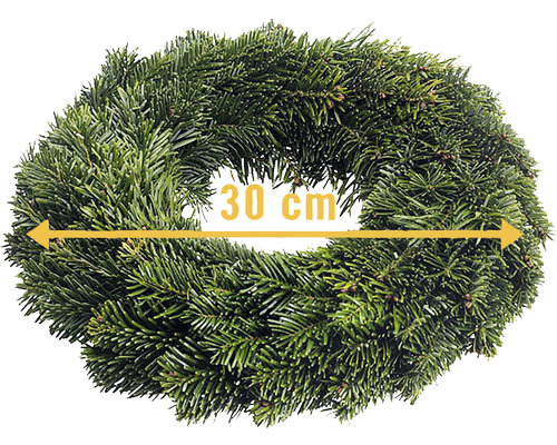 Věnec z jedlových větviček o průměru 30 centimetrů