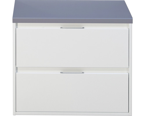 Koupelnová skříňka pod umyvadlo Sanox Porto barva čela bílá vysoce lesklá ŠxVxH 70,2 x 58,6 x 50 cm umyvadlová deska icegreen Koupelnová skříňka pod umyvadlo Sanox Porto barva čela bílá vysoce lesklá ŠxVxH 70,2 x 58,6 x 50 cm umyvadlová deska icegreen