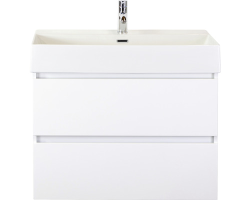 Koupelnový nábytkový set Maxx XL 80 cm s keramickým umyvadlem bílá vysoce lesklá