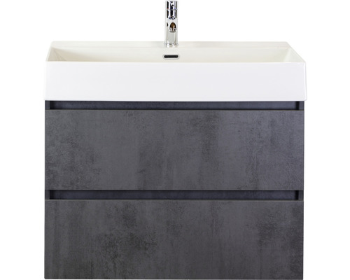 Koupelnový nábytkový set Maxx XL 80 cm s keramickým umyvadlem beton antracitově šedá