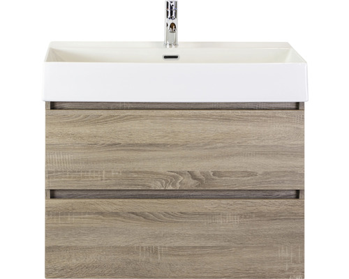 Koupelnový nábytkový set Maxx XL 80 cm s keramickým umyvadlem dub šedý