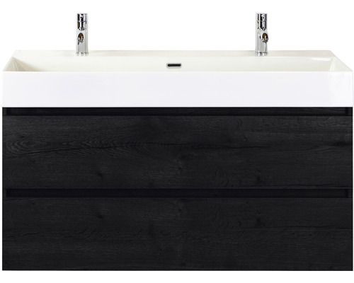 Skříňka pod umyvadlo se dvěma zásuvkami a umyvadlem