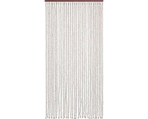 Řetízkový závěs s hnědou závěsnou lištou