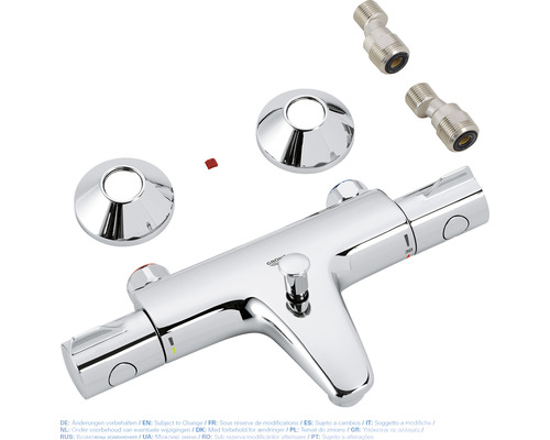 Sprchový termostat s růžicemi a S-přípojkami