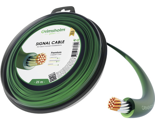 Vymezovací drát Grimsholm Premium 2,45 mm měděný délka 25 m Signální kabel Grimsholm pro instalace robotických sekaček, 25metrová role