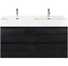Koupelnový nábytkový set Sanox Maxx XL barva čela black oak ŠxVxH 121 x 170 x 45,5 cm s keramickým umyvadlem
