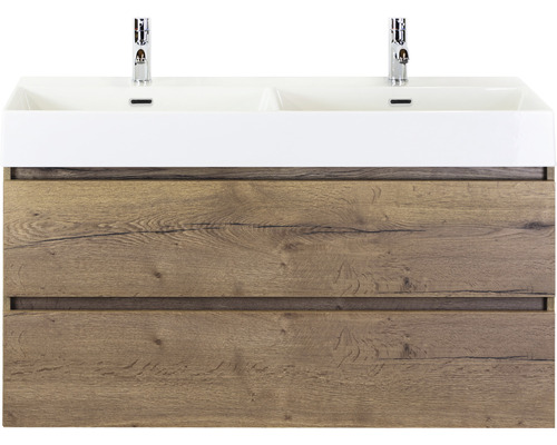 Koupelnový nábytkový set Maxx XL 120 cm s keramickým dvojitým umyvadlem Model 2 Tabacco Koupelnový nábytkový set Maxx XL 120 cm s keramickým dvojitým umyvadlem Model 2 Tabacco