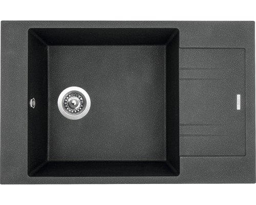 Granitový dřez Sinks VARIO 780 Metalblack 500 x 780 mm černá SIGVA78050074 Granitový dřez s odkapávací plochou