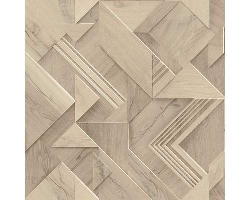 Vliesová tapeta 235308 Geometrická dřevěný dekor 10,05x0,53 m