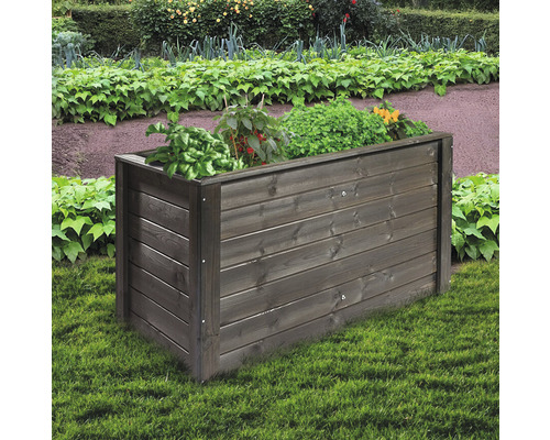 Vyvýšený záhon 150 x 80 x 80 cm dřevěný RAL 7016 antracit Vyvýšený záhon 150 x 80 x 80 cm dřevěný RAL 7016 antracit