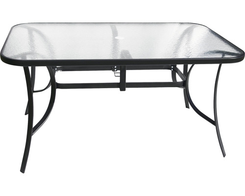 Zahradní stůl kovový XT1012T čiré sklo