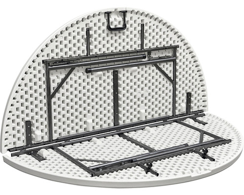 Poloviční skládací stůl s kovovým rámem