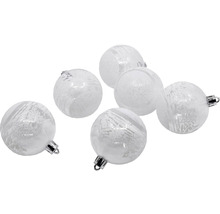 Vánoční ozdoby s dekorativními vzory, sada šesti kusů