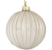 Ozdobná vánoční koule s třpytivými proužky