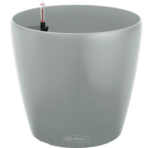 Šedý květináč s ukazatelem hladiny vody