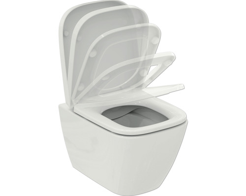 Závěsný hluboký splachovací záchod s pomalým zavíráním sedátka