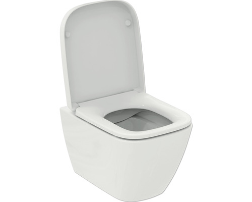 Sada závěsného WC Ideal Standard i.life S hluboké splachování bez splachovacího okraje lesklá bílá s WC sedátkem T473801