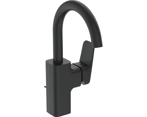 Černá kuchyňská baterie s vysokým výtokem