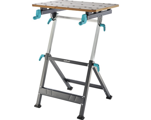 Pracovní stůl Wolfcraft s dřevěnou deskou a kovovým rámem