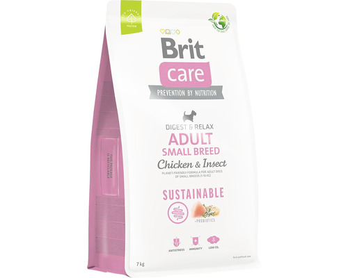 Granule pro psy Brit Care Dog Sustainable Adult Small Breed 7 kg Brit Care Adult Small Breed krmivo pro psy, 7 kilogramů