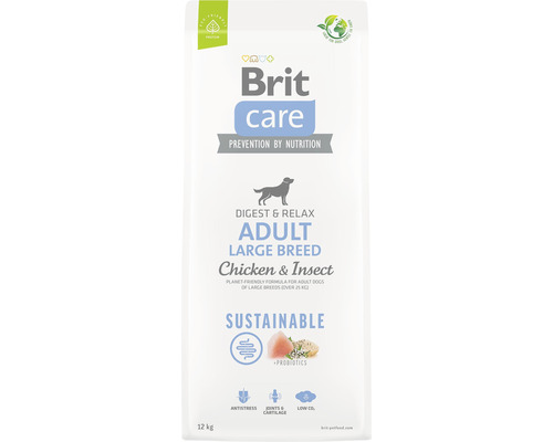 Brit Care Adult Large Breed krmivo pro psy s kuřecím masem a hmyzem, 12 kilogramové balení