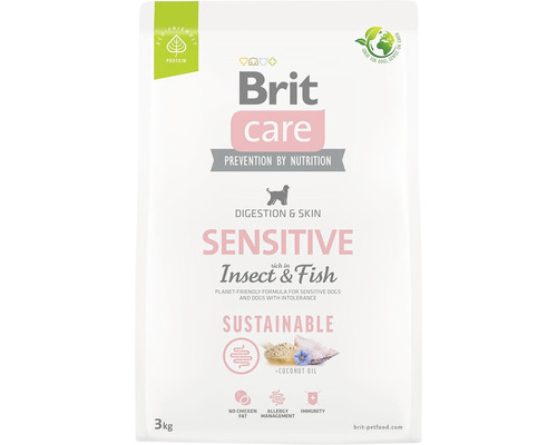 Brit Care Sensitive suché krmivo pro psy s hmyzem a rybami v tříkilogramovém balení