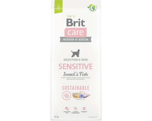 Brit Care suché krmivo pro citlivé psy s hmyzem a rybami, 12 kg