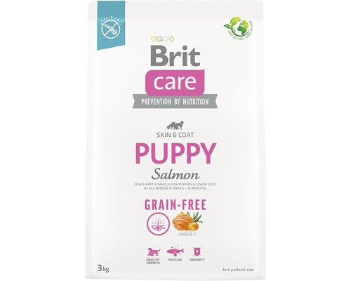 Brit Care Puppy Salmon suché krmivo pro štěňata a mladé psy, receptura bez obilovin v 3kilogramovém balení
