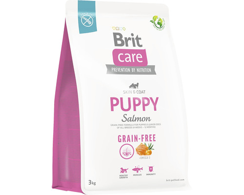 Granule pro psy Brit Care Dog Grain-free Puppy 3 kg Brit Care Puppy Salmon suché krmivo pro štěňata v tříkilogramovém balení